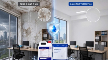 Sơn chống thấm cho văn phòng khô ráo trong mùa mưa