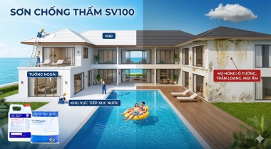 Sơn chống thấm cho resort, khách sạn trước khi mưa bão đến